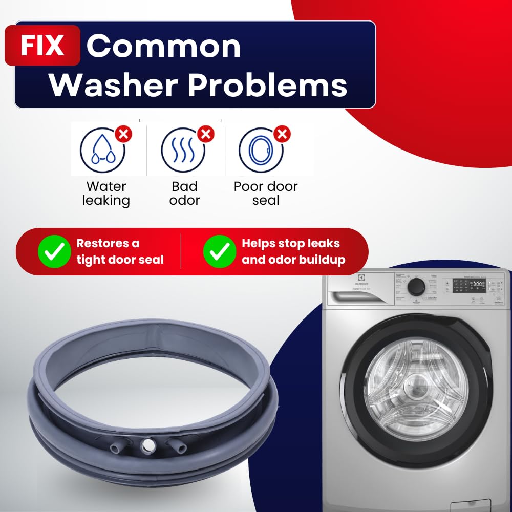 5304505004 Washer Door Seal for Electrolux Front Load Washer – Door Boot Gasket Compatible with EFLS627UTT0 EFLS617STT0 EFLS527UIW0 EFLS517SIW0
