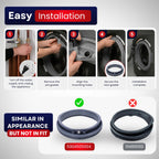 5304505004 Washer Door Seal for Electrolux Front Load Washer – Door Boot Gasket Compatible with EFLS627UTT0 EFLS617STT0 EFLS527UIW0 EFLS517SIW0