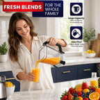 BL610C, BL710WM Replacement Pitcher with Locking Lid Compatible with Ninja Blender BL610BRN, BL610C, CO610B, CO650B, CT610 – Raised Six-Fin Base, 72 oz