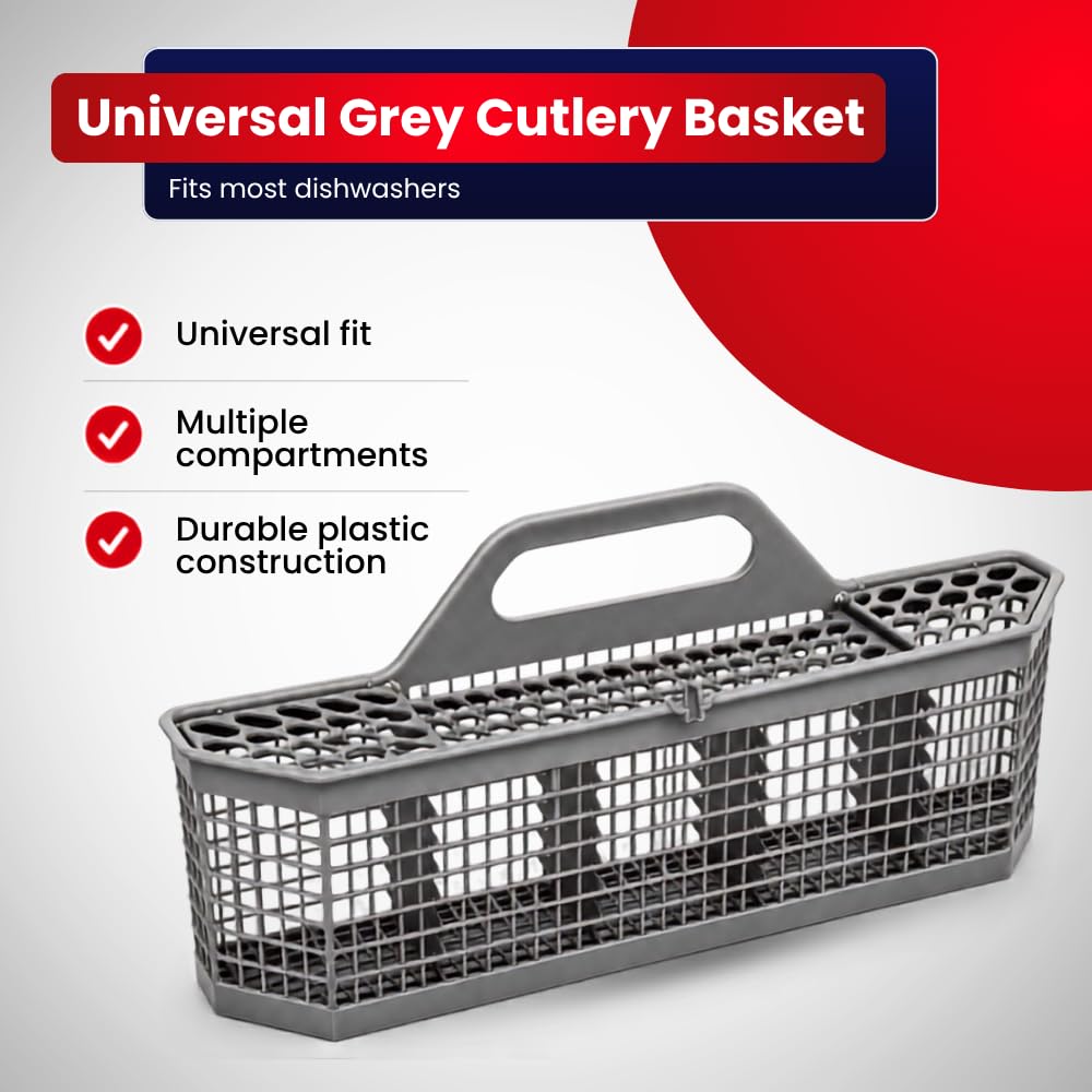WD28X10128 Dishwasher Cutlery Basket, Universal Silverware Basket for GE Whirlpool Kenmore Maytag Frigidaire KitchenAid Samsung LG – Replaces WD28X10127 WD28X10132 PS959351