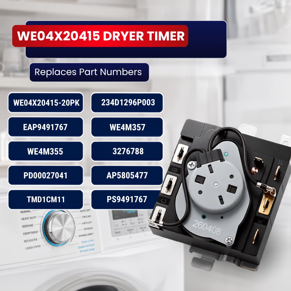 WE04X20415 WE4M357 TMD1CM11 234D1296P003 Dryer Timer for GE Hotpoint