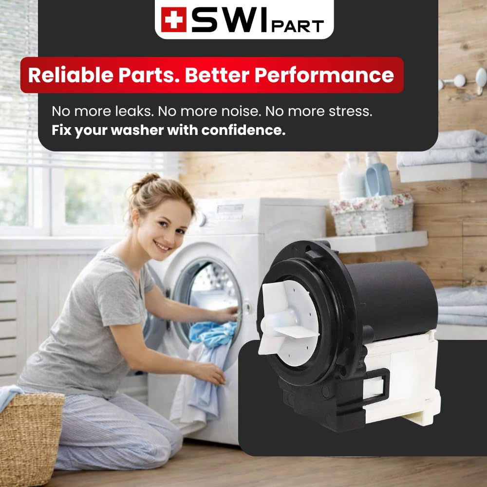 4681EA2001T Washer Drain Pump Motor for LG and Kenmore Washing Machines – 120V 85W, Replaces AP5328388 PS3579318 4681EA1007G 4681EA1007D, Fits WM2101HW WM3270CW