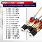 DC97-16350U DC97-16350T Washer Suspension Rod Kit, 4-Pack 26.18-Inch for Samsung Top Load Washers WA50R5200AW/US WA50R5400AV/US – Replaces DC97-16350S DC97-05280W