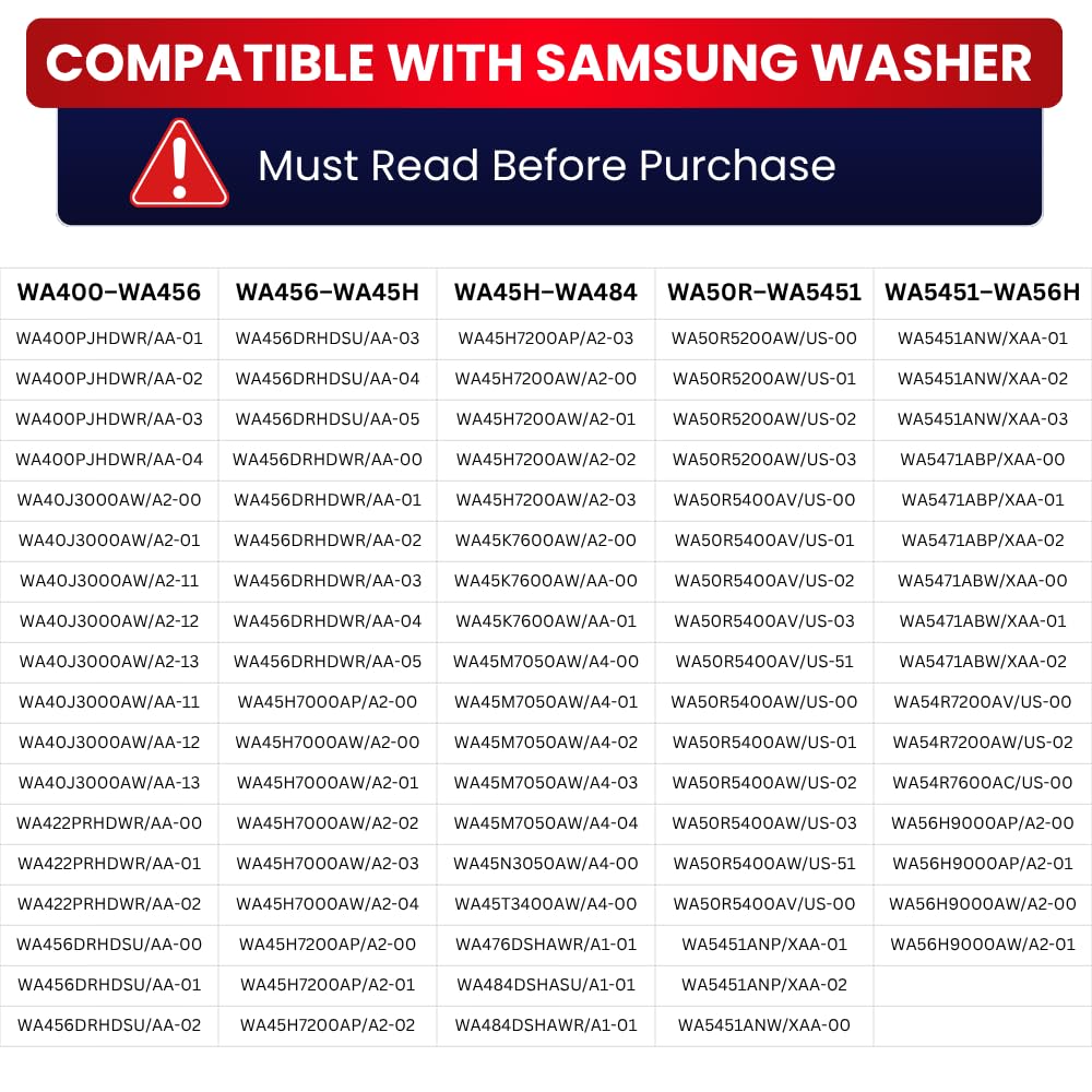 DC97-16350U DC97-16350T Washer Suspension Rod Kit, 4-Pack 26.18-Inch for Samsung Top Load Washers WA50R5200AW/US WA50R5400AV/US – Replaces DC97-16350S DC97-05280W