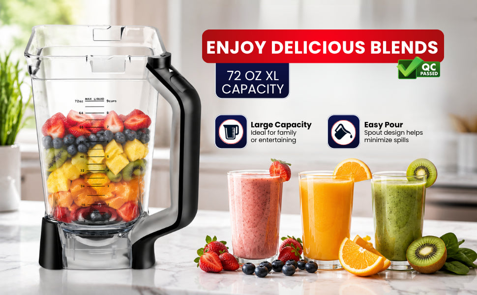 BL610C, BL710WM Replacement Pitcher with Locking Lid Compatible with Ninja Bl... - detail 5