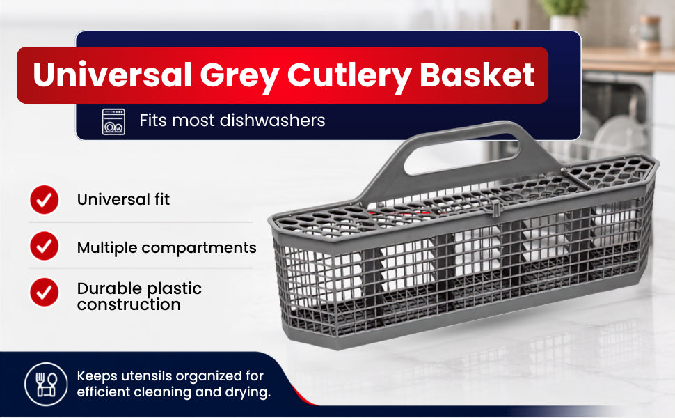 WD28X10128 Dishwasher Cutlery Basket, Universal Silverware Basket for GE Whir... - detail 1