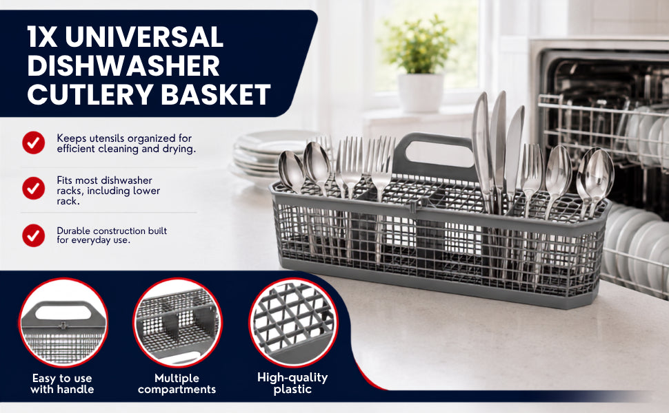 WD28X10128 Dishwasher Cutlery Basket, Universal Silverware Basket for GE Whir... - detail 4