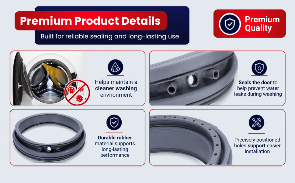 5304505004 Washer Door Seal for Electrolux Front Load Washer – Door Boot Gask... - detail 2
